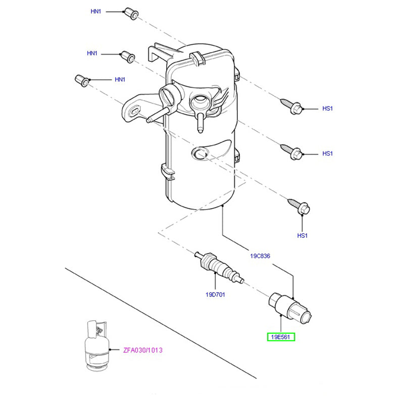 Air Conditioning Low Pressure Switch to suit VH / VJ / VM Ford Transit 95BW19E561AA / 1016565