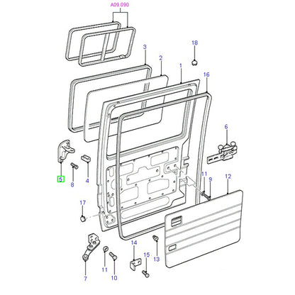 Genuine L/H Sliding Door Upper Hinge/Roller To Suit VG Ford Transit 95VBV25029ADYCQF / 1066357