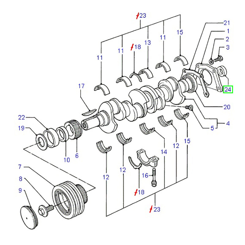 Spigot  / Pilot Bearing to suit VG Ford Transit 974F7600AB / 1072135