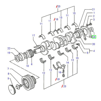 Spigot  / Pilot Bearing to suit VG Ford Transit 974F7600AB / 1072135