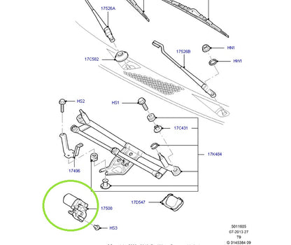 Front Wiper Motor Assembly VH, VJ, VM Ford Transit XS7117B571AA / 1097546