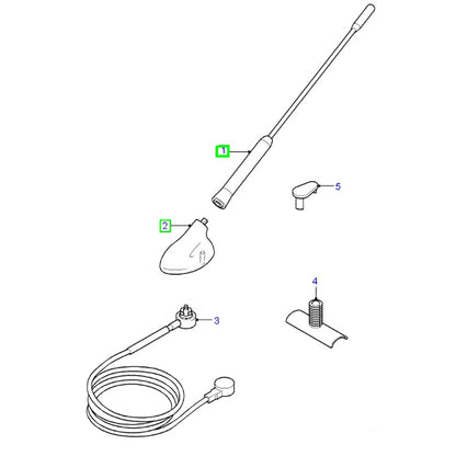 Genuine Radio Antenna & Base to suit VH, VJ, VM Ford Transit 95GP18828AF / 1087087