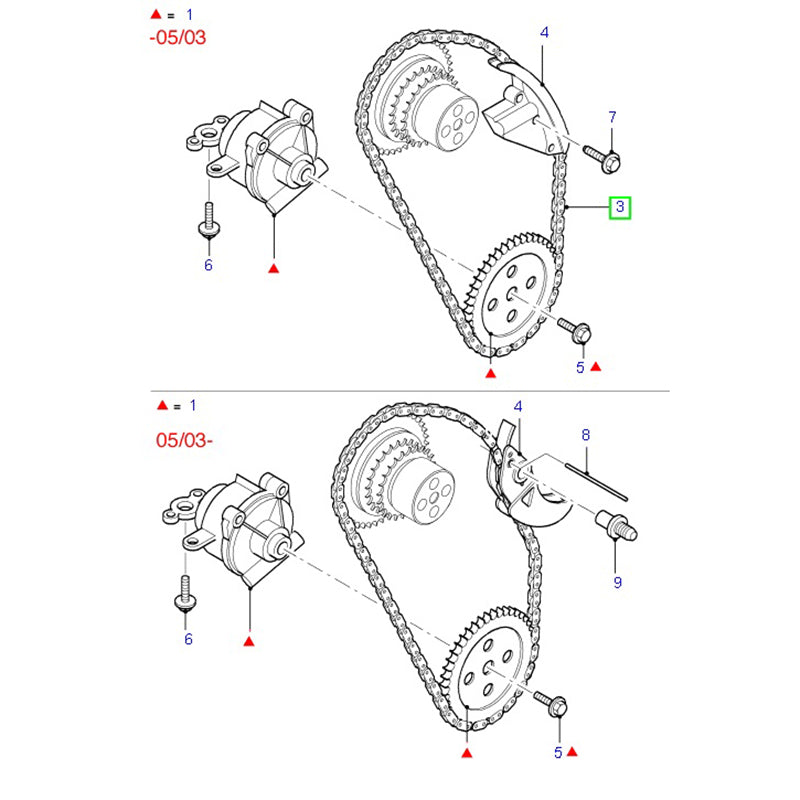 Genuine Oil Pump Chain to suit VH / VJ / VM Ford Transit YC1Q6A895BA / 1097626