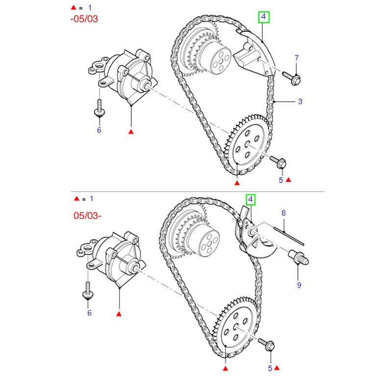 Genuine Oil Pump Chain Tensioner to suit 2000-2003* VH Ford Transit YC1Q6L266BD / 1099792