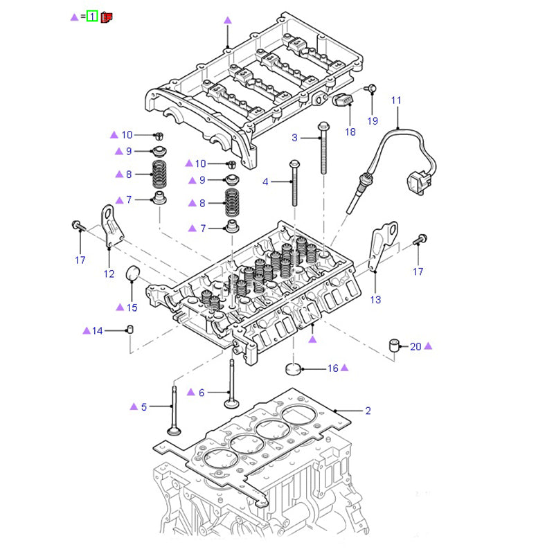 Genuine New Head Assembly to suit 2.4L VH Ford Transit YC1Q6C032BB / 1099947 