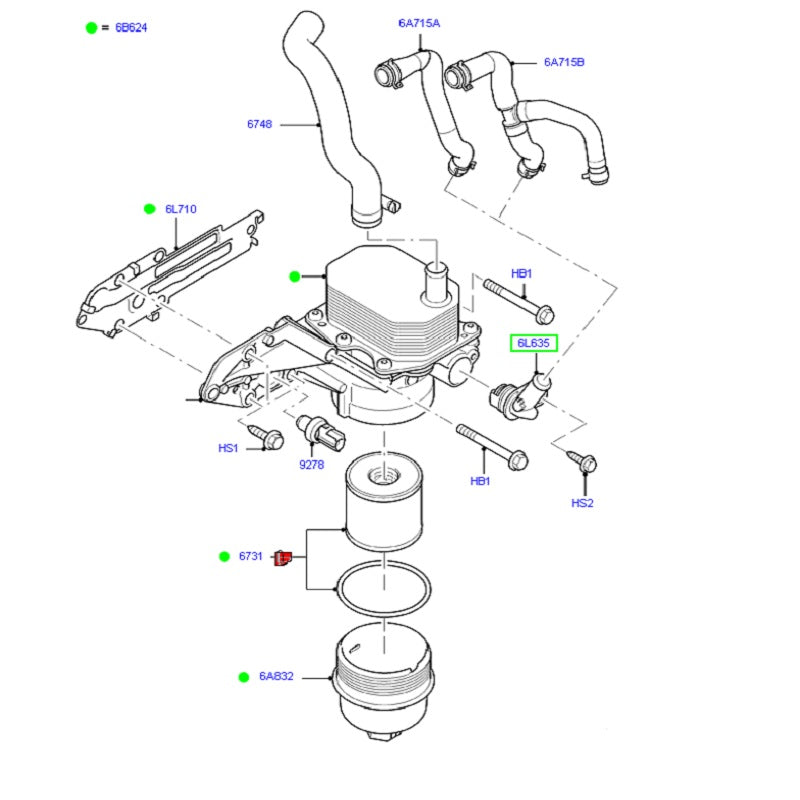 Oil Cooler Thermostat to suit VH / VM 2.4L Ford Transit Van YC1Q6L635AG / 1102636