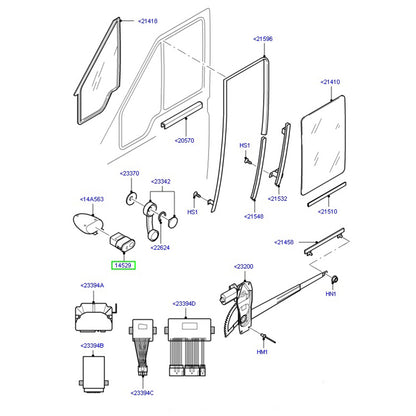 Front Left Hand Power Window Switch Suit VM Ford Transit 96FG14529AD / 1107243