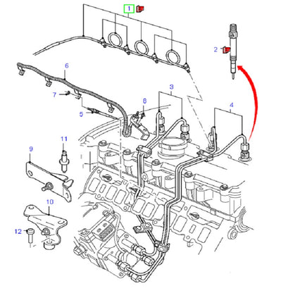 Fuel Injector Return / Leak Off Line Assy to suit VH / VJ / MK3 2.4L Ford Transit 1C1Q9K022BA / 1128060