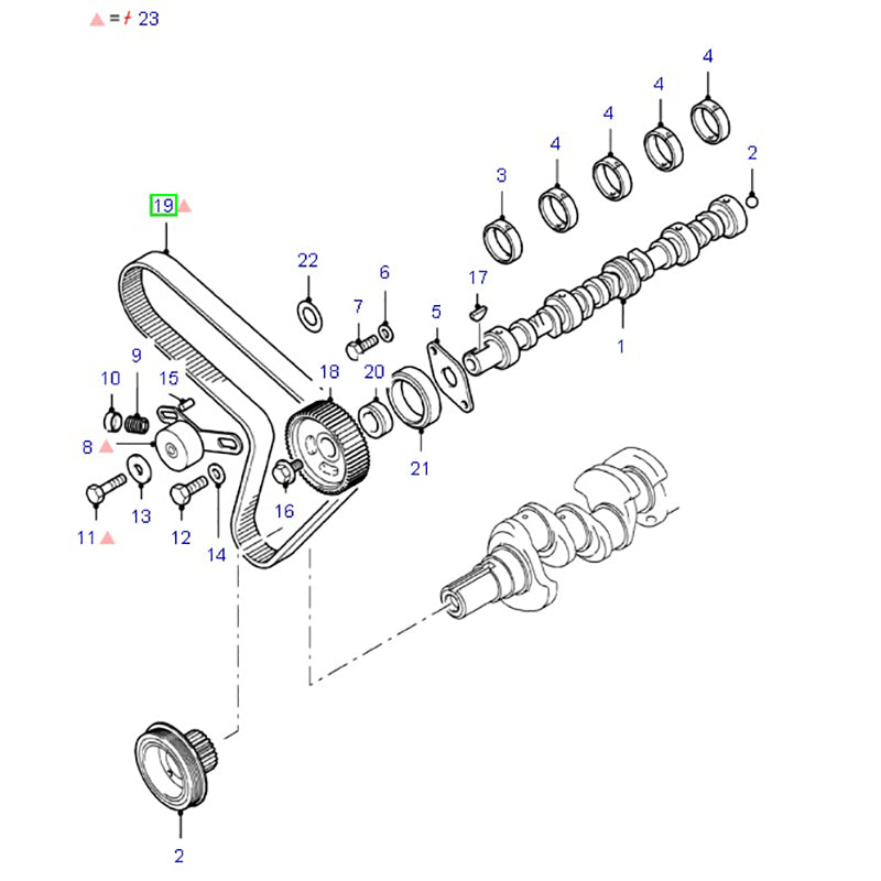 Timing Belt 25.4MM to Suit Ford Transit VG 130SHDN254H / 1135355