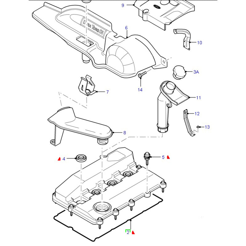 Genuine Tappet / Rocker Cover Gasket to suit 2.4L VH / VJ / VM Ford Transit 1143176 / XS7Q6K260AD