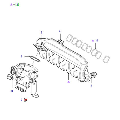 Genuine Intake Manifold to suit 2.2L & 2.4L RWD VH / VJ / VM Ford Transit 2003 - 2008* 3C1Q9424BB / 1236707