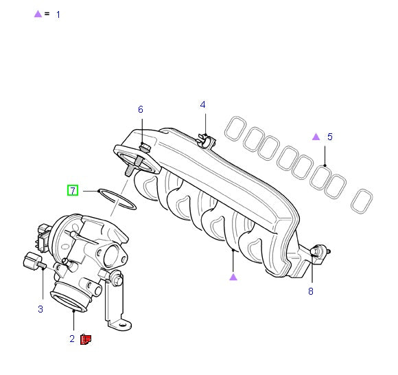 *Intake Manifold / EGR Gasket / O-Ring - 54mm Dia to suit VH / VJ / VM Ford Transit 2S7Q6P077AA / 1316713