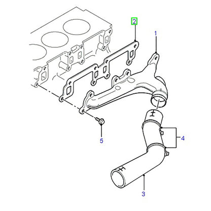 Water Manifold to Engine Block Gasket to suit 2.2L + 2.4L VH / VJ / VM / VO Ford Transit 4C1Q8K525AB - 1322526