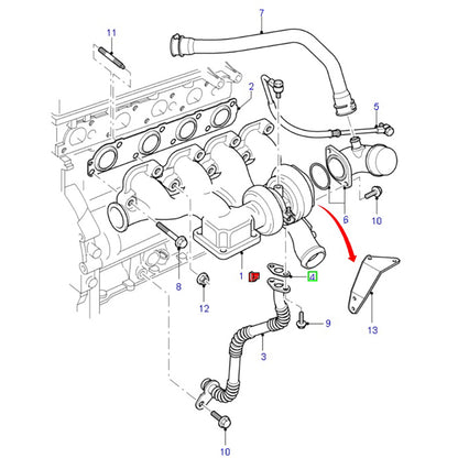 Turbo Oil Return Pipe Gasket to suit VH / VJ / VM Ford Transit 4R8Q6N652AA / 1331076