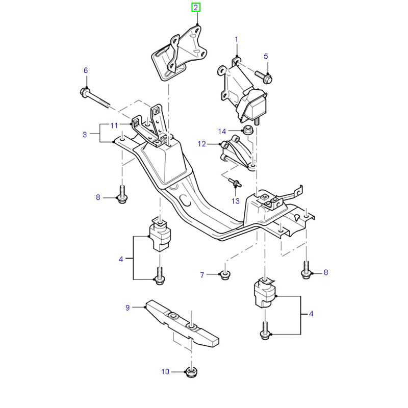 Genuine Right Hand Engine Mount to suit Ford Transit VH / VM  2.4L 3C166B014AA / 1334259