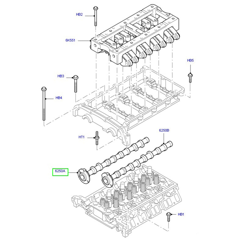 Genuine Camshaft - Exhaust Side to suit 2.4L VH / VJ Ford Transit 4C1Q6A273AB  / 1349547