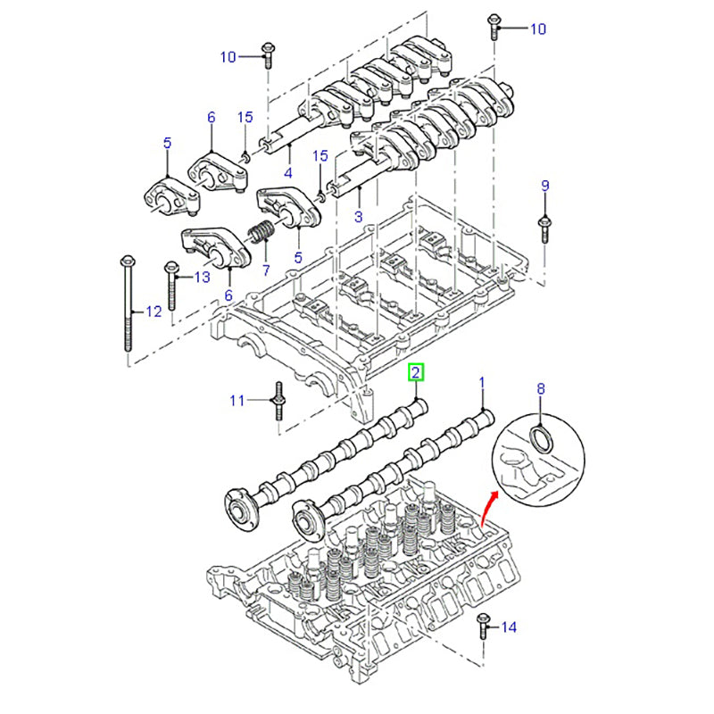 Genuine Camshaft - Exhaust Side to suit 2.4L VH / VJ Ford Transit 4C1Q6A273AB  / 1349547