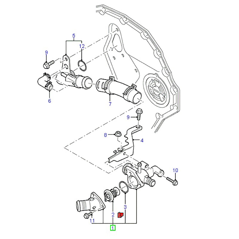 Genuine Thermostat Assembly To Suit Ford Transit VH / VJ Ford Transit 1C108A586AA / 1362736