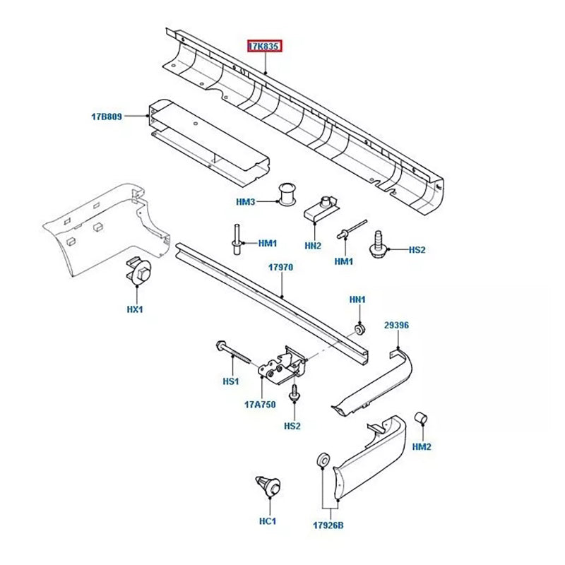 Genuine Rear Bumper Cover - Centre Section (No Step) to suit VM Ford Transit YC1517E962ALM5AB / 1370975