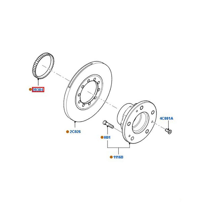 Rear Brake ABS Sensor Ring to suit VM Ford Transit 6C112B384CA / 1371450