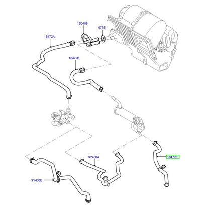 Coolant Hose To Suit Ford Transit VM 6C1118C266AD / 1371568