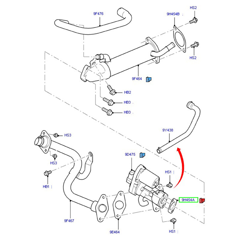 Genuine Ford EGR Gasket to suit VM Ford Transit 6C1Q9H454AB / 1372425