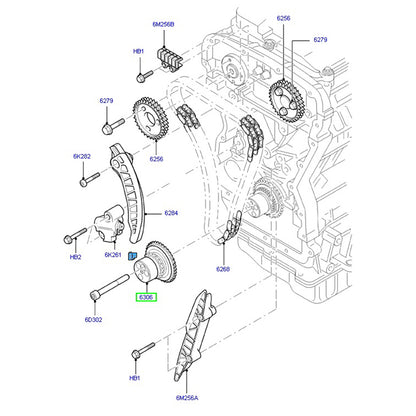 Genuine Ford Crankshaft Gear-Sprocket To Suit 2.2L Ford Transit VM / VO BK2Q6306AA / 1372428