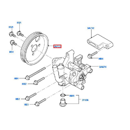 Genuine Power Steering Pump Pulley to suit 2.2L RWD VM / VO Ford Transit 6C1Q3A733AA / 1372740