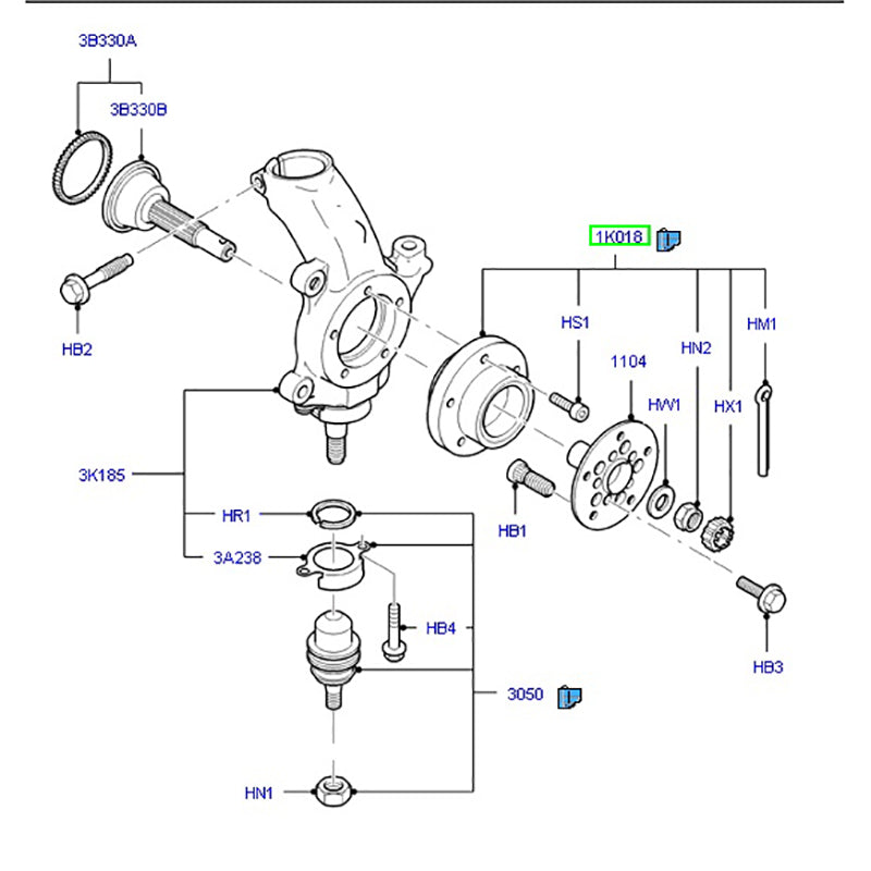 Genuine Front Hub / Bearing assembly suits Normal Load VM Ford Transit 6C111K018AA / 1377907