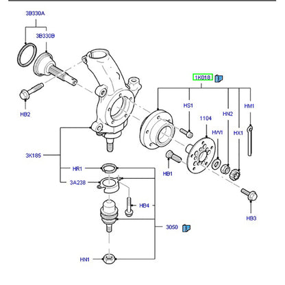 Genuine Front Hub / Bearing assembly suits Normal Load VM Ford Transit 6C111K018AA / 1377907