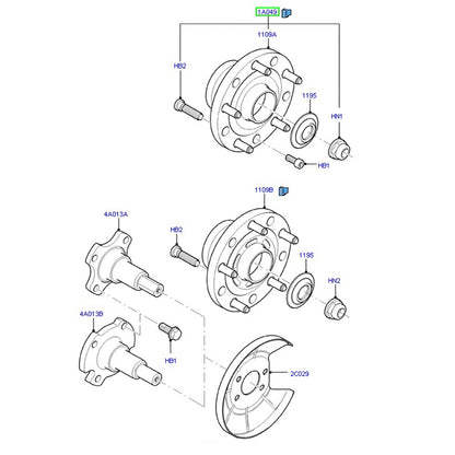 Rear Hub Bearings to suit FWD VM Ford Transit 6C111A049BA / 1377911