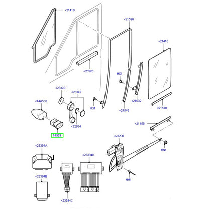 Front Left Hand Door Window Switch Single to suit VM, VH, VJ Ford Transit 5C1T14529AA / 1383293