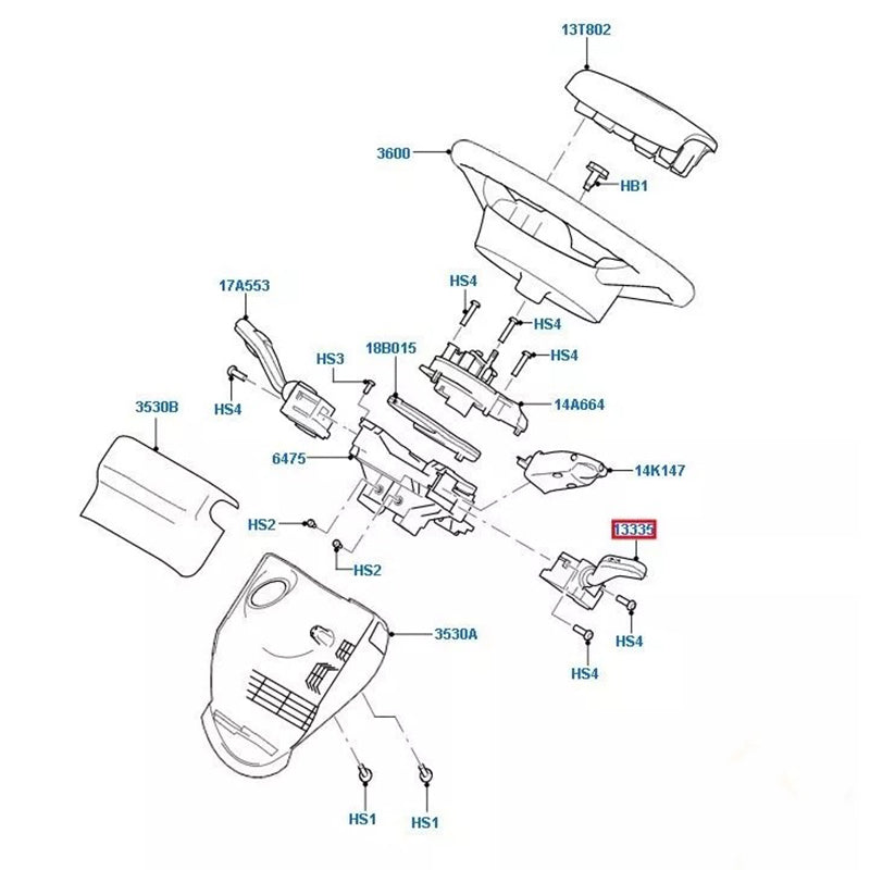 Indicator Switch / Arm / Indicator Stalk  to suit VM Ford Transit 6C1T13335AA / 1383686