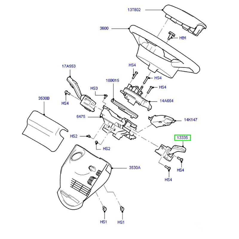 Indicator Switch / Arm / Indicator Stalk  to suit VM Ford Transit 6C1T13335BA / 1383687