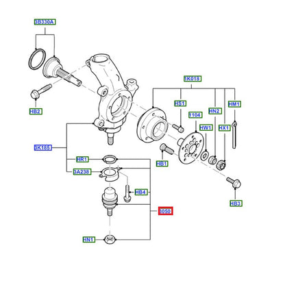 Front Axle Lower Ball Joint suit VM / VM Max Load Ford Transit KT6C113K209AA / 1417351