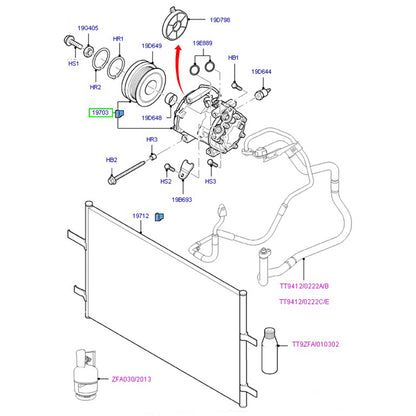 Genuine Ford Compressor 2.2 FWD to Suit VM Ford Transit 6C1119D629AD / 1421334