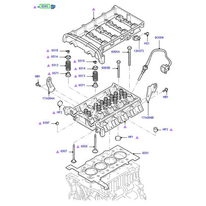 Genuine Dressed Head Assembly to suit 2.2L VM FWD 2006-2011 Early Ford Transit 6C1Q6C032AA / 1433147