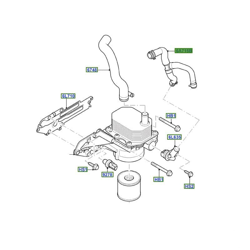 Genuine Ford Oil Cooler Hose To Suit Ford Transit VM 2.4L 6C116B850CC / 1437094