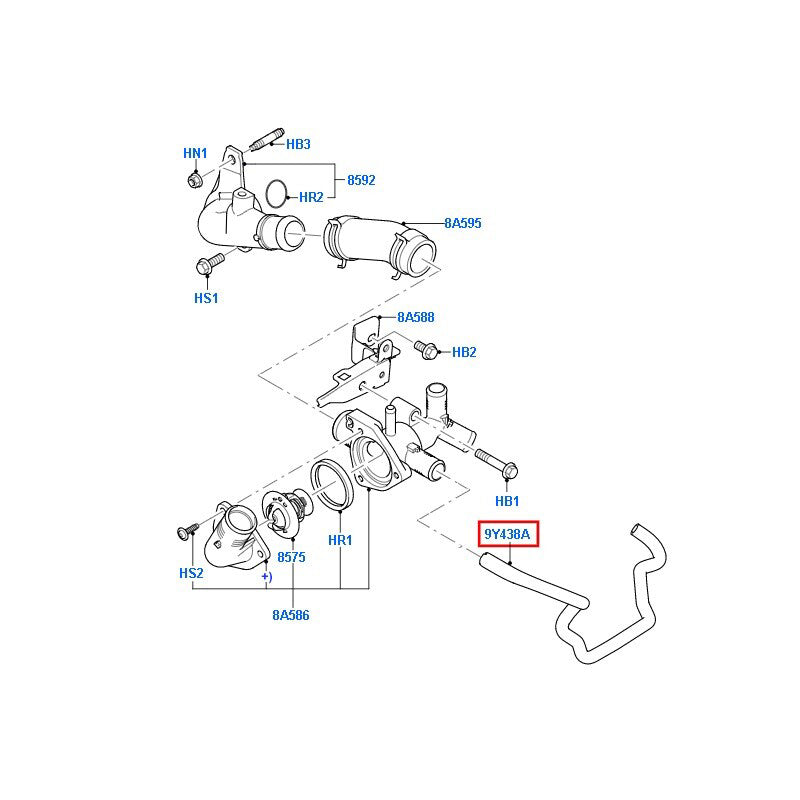 Genuine Ford Coolant Hose To Suit Ford Transit VM 6C119Y438AF / 1437097