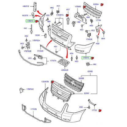 Genuine Right Hand Front Bumper End Cap to suit VM Ford Transit 6C1117K936ADM5AB / 1437326