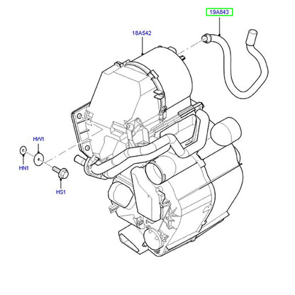 Genuine Heater Box Drain Pipe / Hose to suit VM Ford Transit 6C1119A606AA / 1440075