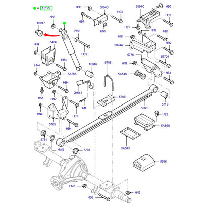 Rear Shock Absorber to suit 300-350Series  VM Ford Transit 6C1118080KB / 1485419