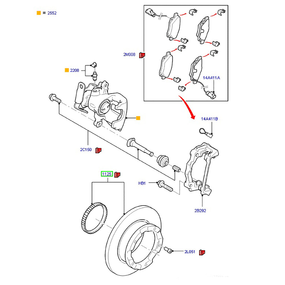 Rear Brake Disk to Suit FWD VM Ford Transit Van 6C112A097AB / 1451164