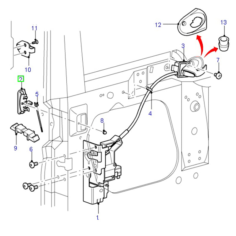 Genuine Ford Door Handle Front L/H Outer To Suit VH / VJ / VM Ford Transit YC15V22401AL / 1493202