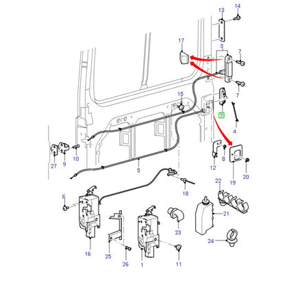 Sliding Door Outer Handle Right Hand Door To Suit VH/VJ/VM Ford Transit YC15V26600AN / 1494057