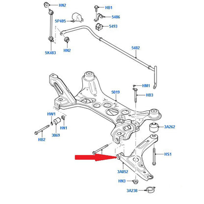 Lower Control Arm Inner Front Bush to VH / VJ / VM Ford Transits 6C163069AA / 1495713