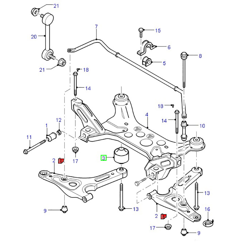 Lower Control Arm Rear Bush to VH / VJ / VM Ford Transits 6C163A262AA / 1495717