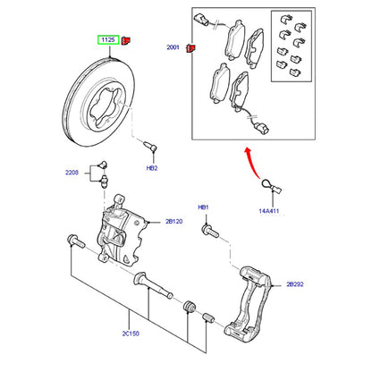 Front Brake Disk to Suit FWD VM Ford Transit Van 6C111125BB / 1503290