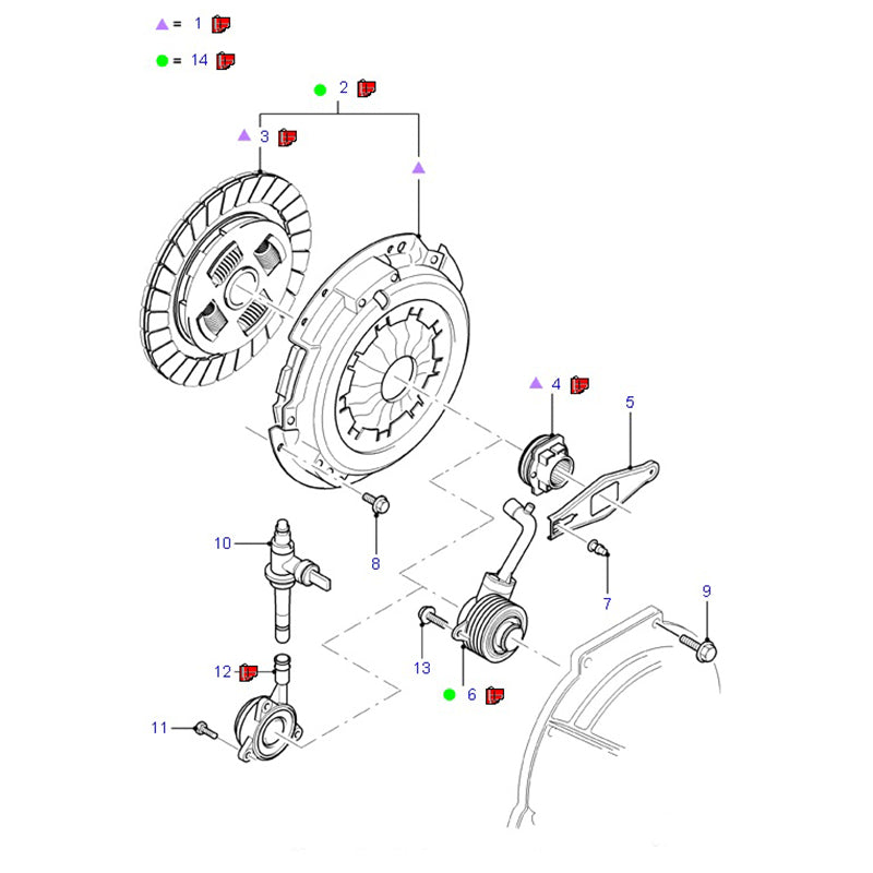 Clutch Kit for 6 Speed MT82 suit Dual Mass Fly Wheel for VJ VM Ford Transit 4C117540AG / 1512849