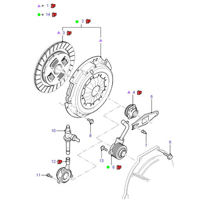 Clutch Kit for 6 Speed MT82 suit Dual Mass Fly Wheel for VJ VM Ford Transit 4C117540AG / 1512849